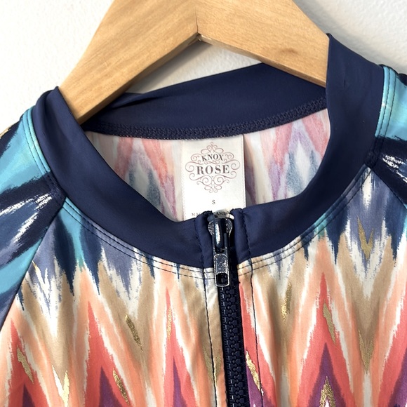 Colorful Geometric Long Sleeve Top from KNOX ROSE-SIZE SMALL - Picture 4 of 10